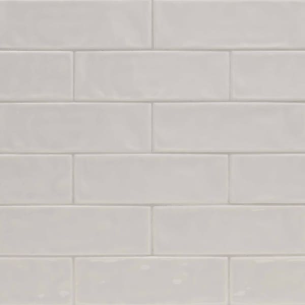 Urbano Dusk 4 In. X 12 In. Glossy Ceramic White Subway Tile, 30PK